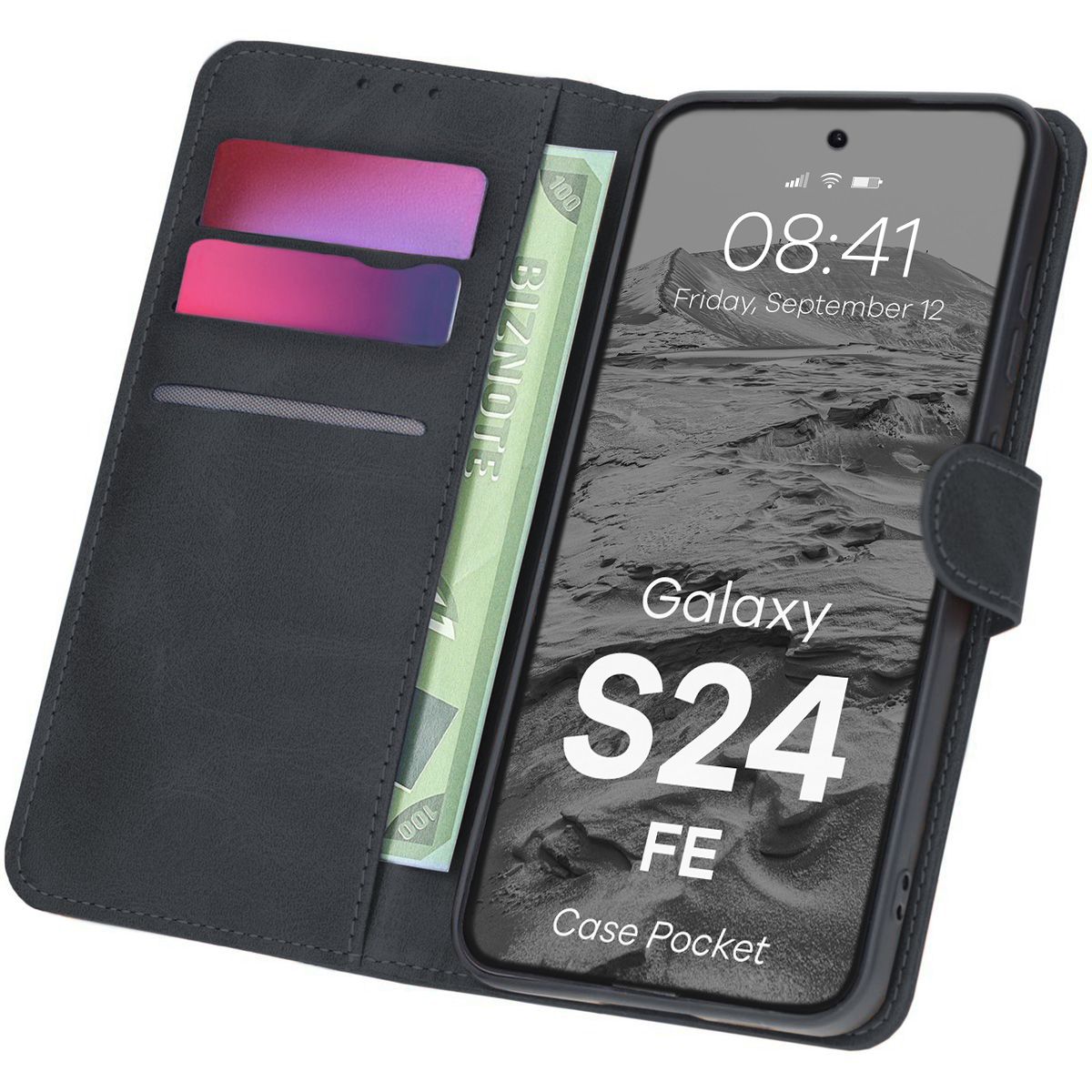 Etui z klapką Bizon Case Pocket do Samsung Galaxy S24 FE